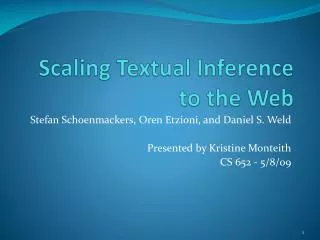 Scaling Textual Inference to the Web