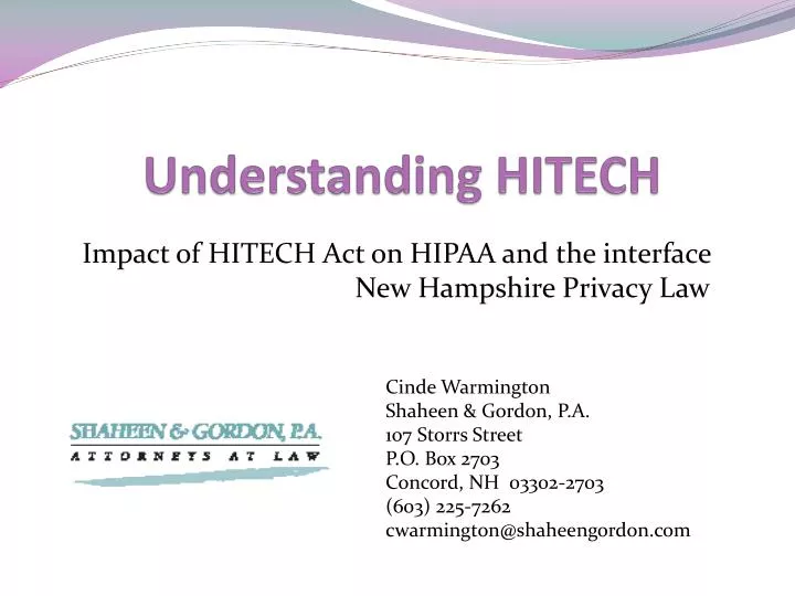 understanding hitech