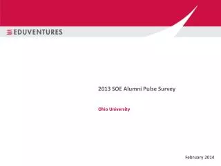 2013 SOE Alumni Pulse Survey