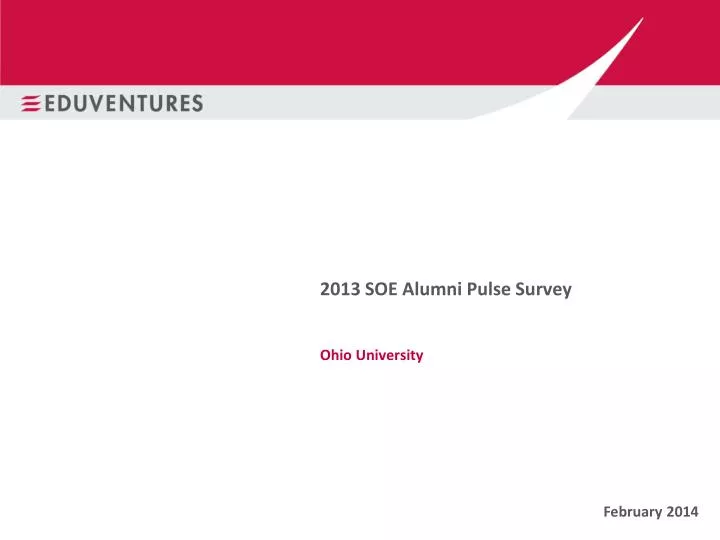 2013 soe alumni pulse survey