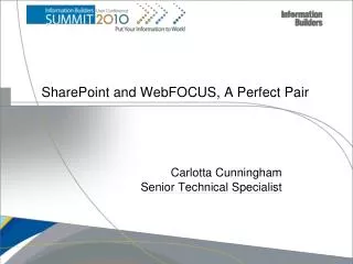 SharePoint and WebFOCUS , A Perfect Pair