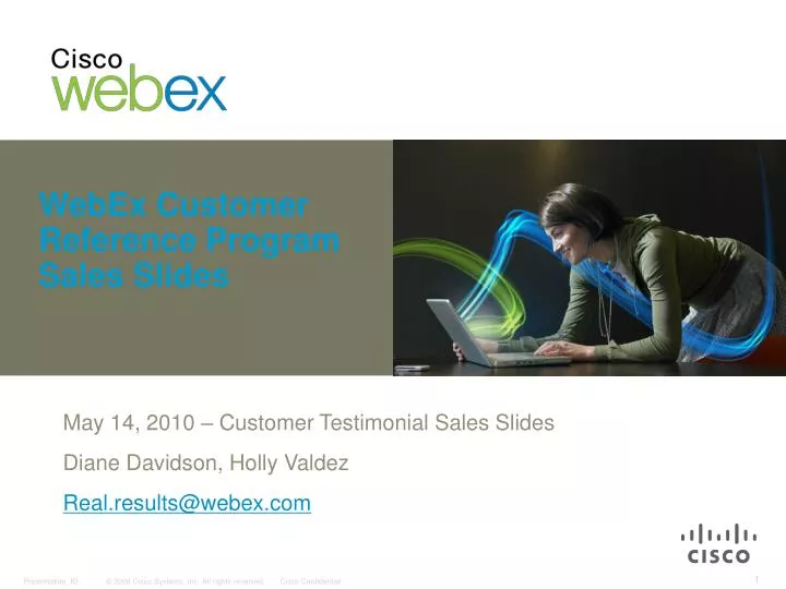 webex customer reference program sales slides