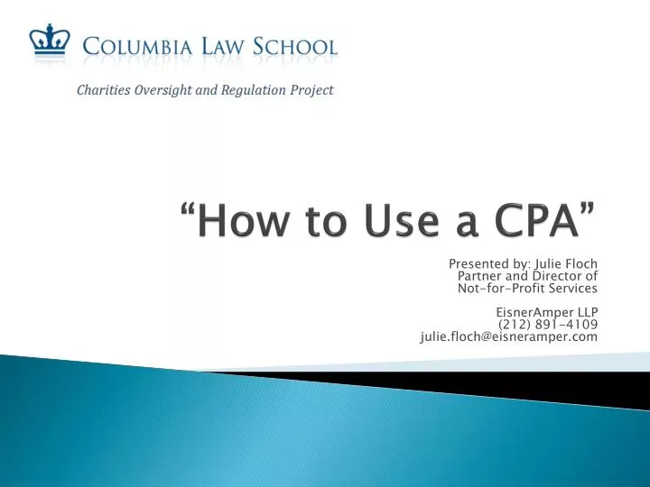 how to use a cpa
