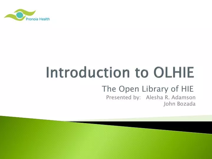 introduction to olhie