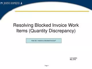 Resolving Blocked Invoice Work Items (Quantity Discrepancy)