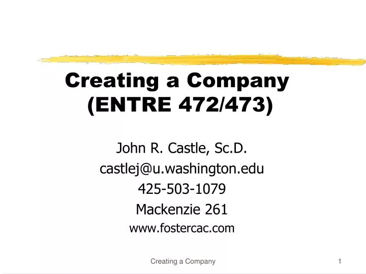 creating a company entre 472 473