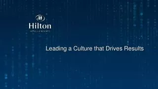 Leading a Culture that Drives Results