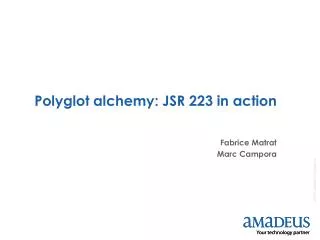 Polyglot alchemy: JSR 223 in action