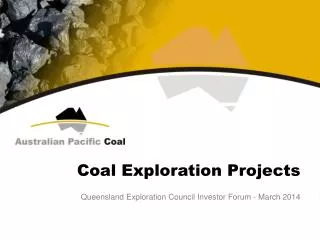 Coal Exploration Projects