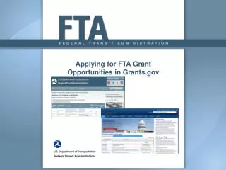 Applying for FTA Grant Opportunities in Grants.gov