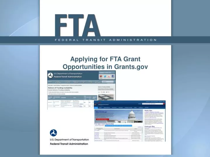 applying for fta grant opportunities in grants gov
