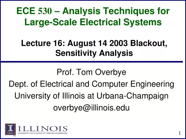 ece 530 analysis techniques for large scale electrical systems