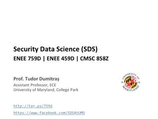 Security Data Science (SDS)