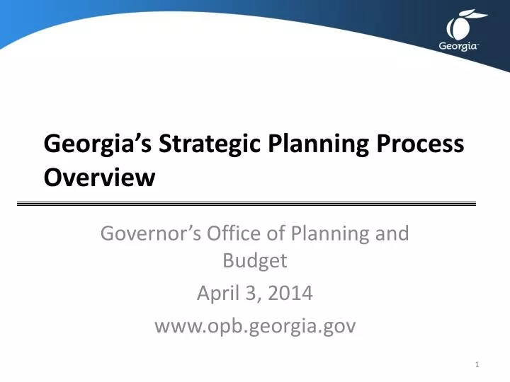 georgia s strategic planning process overview