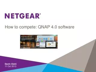 How to compete: QNAP 4.0 software
