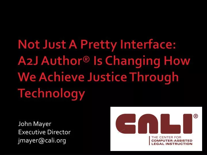john mayer executive director jmayer@cali org