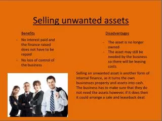 Selling unwanted assets