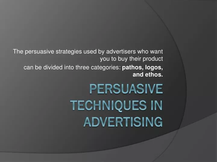 persuasive techniques in advertising