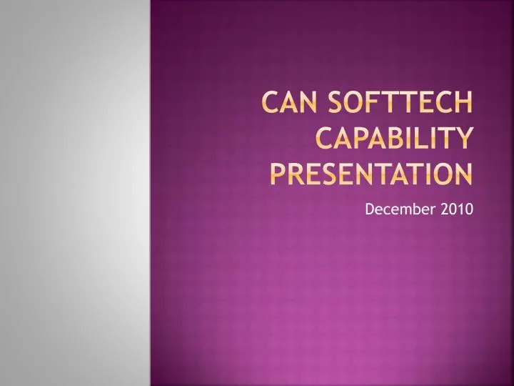 can softtech capability presentation