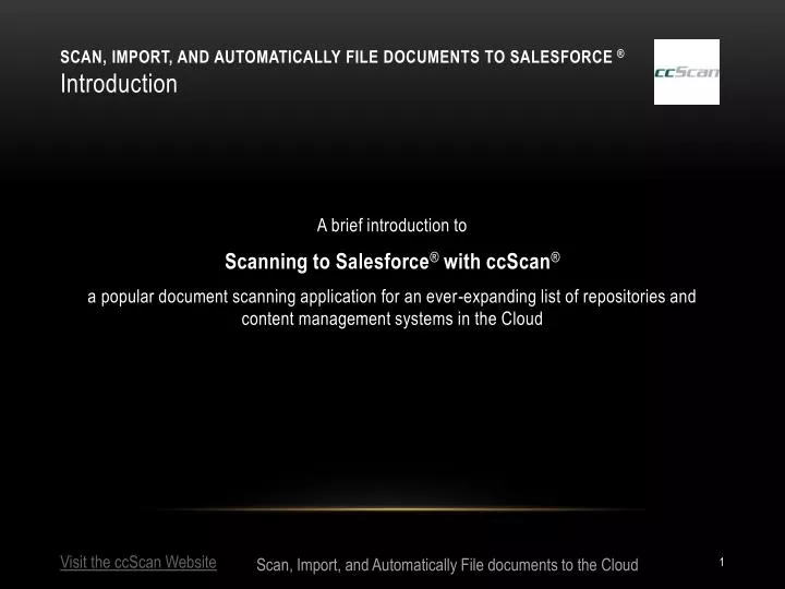 scan import and automatically file documents to salesforce introduction