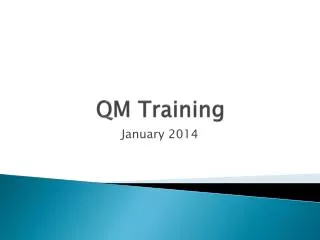 QM Training