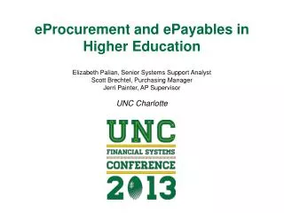 eProcurement and ePayables in Higher Education