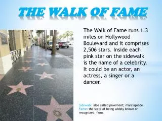 THE WALK OF FAME