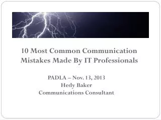 10 Most Common Communication Mistakes Made By IT Professionals