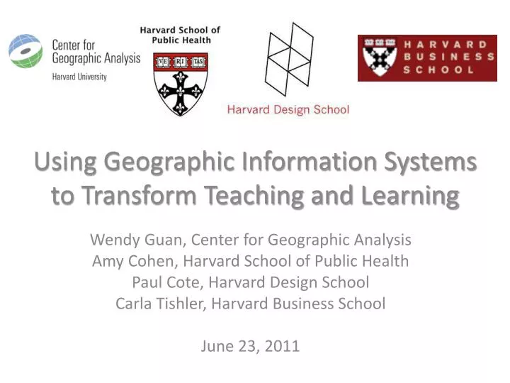 using geographic information systems to transform teaching and learning