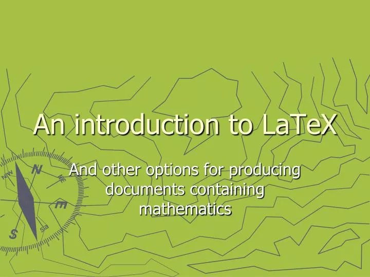 an introduction to latex