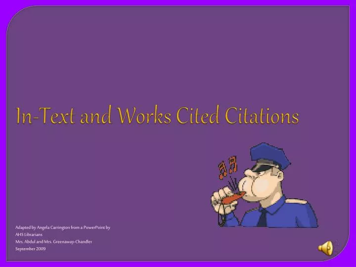 in text and works cited citations