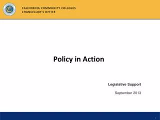 Legislative Support September 2013
