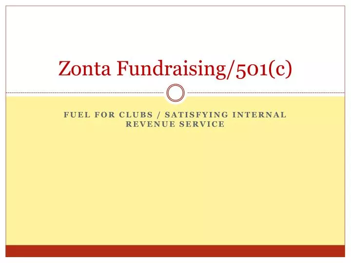 zonta fundraising 501 c