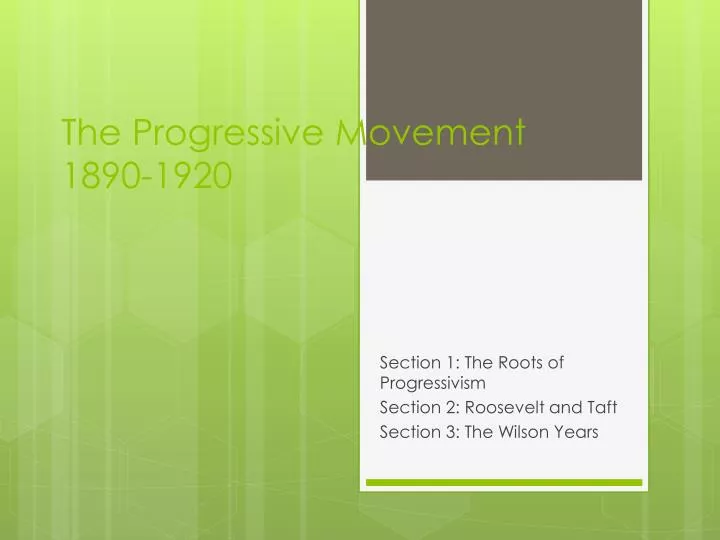 the progressive movement 1890 1920