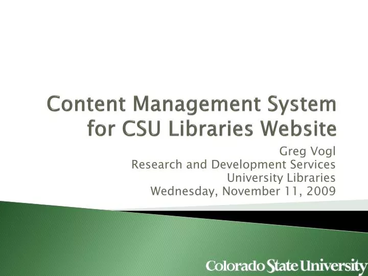 content management system for csu libraries website