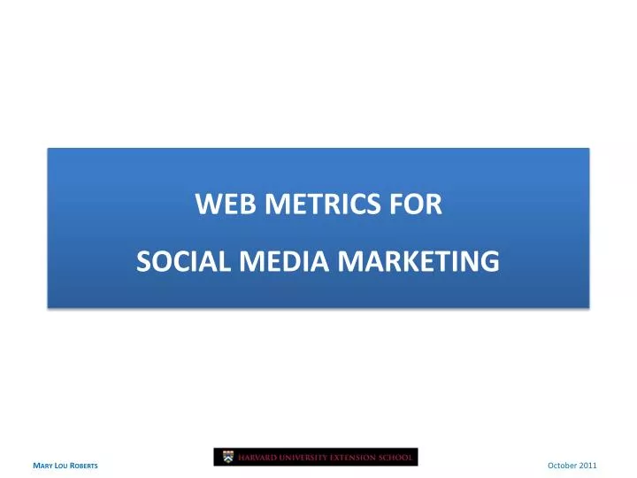 web metrics for social media marketing