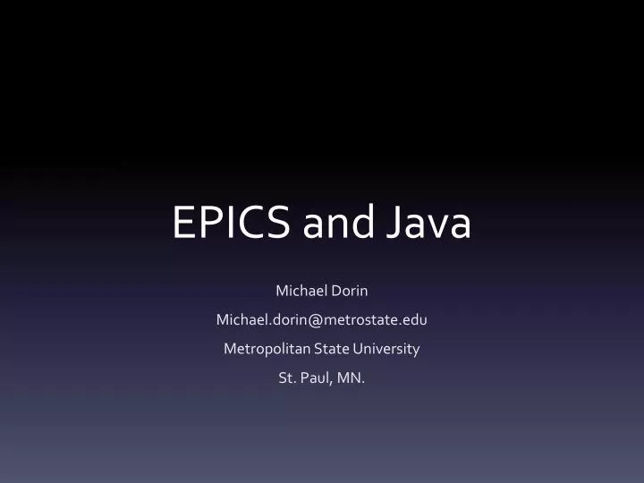 epics and java