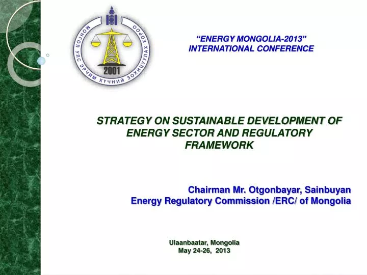 strategy on sustainable development of energy sector and regulatory framework