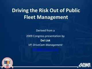 Driving the Risk Out of Public Fleet Management