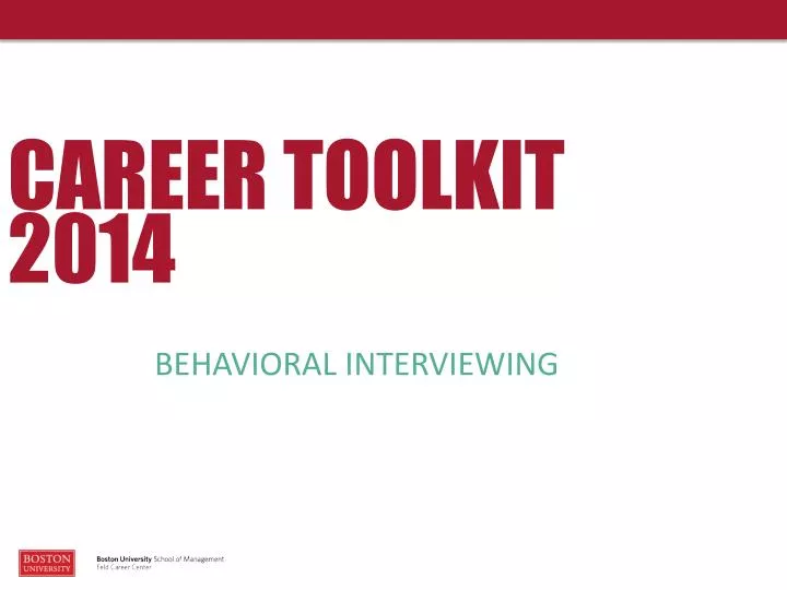career toolkit 2014