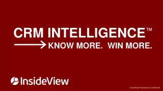 CRM INTELLIGENCE ™ KNOW MORE. WIN MORE.