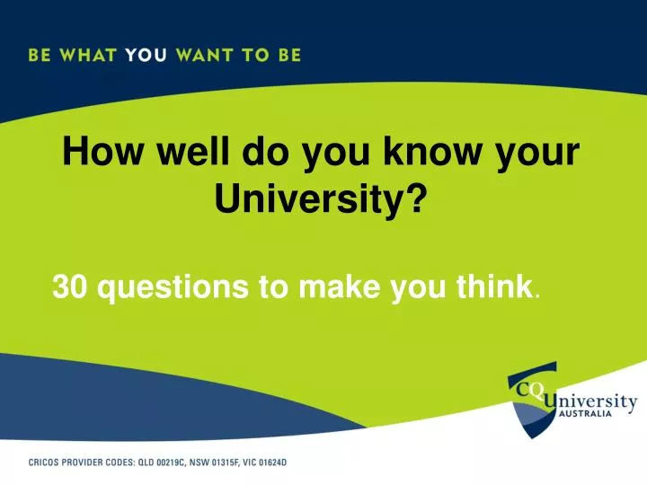 how well do you know your university