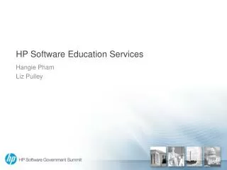 HP Software Education Services