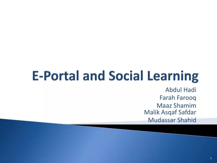 e portal and social learning