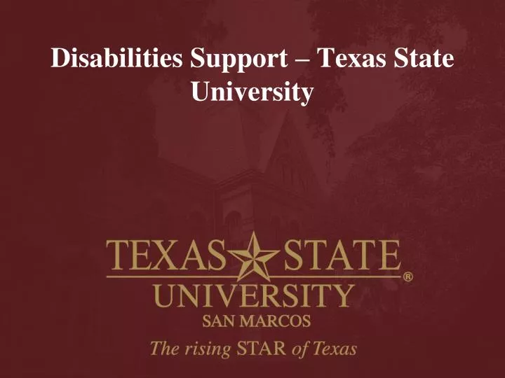 disabilities support texas state university