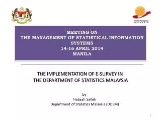 THE IMPLEMENTATION OF E-SURVEY IN THE DEPARTMENT OF STATISTICS MALAYSIA