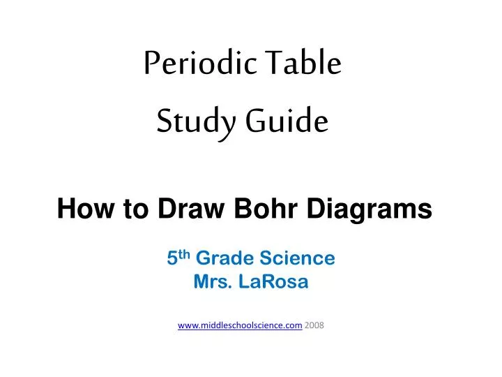 periodic table study guide