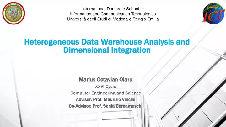 heterogeneous data warehouse analysis and dimensional integration