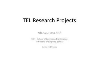 TEL Research Projects