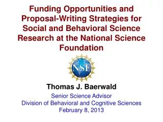 Funding Opportunities and Proposal-Writing Strategies for Social and Behavioral Science Research at the National Science
